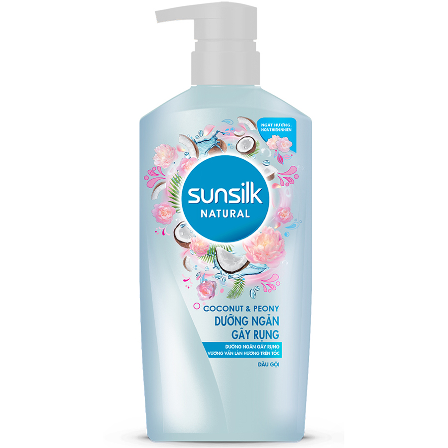 Dầu Gội 650Gr Sunsilk Dưỡng Ngăn Gãy Rụng Dành Cho Tóc Gãy Rụng Dưỡng Chất Thiên Nhiên Nước Dừa & Hoa Mẫu Đơn Giúp Tóc Suôn Mềm Sống Động & Bung Tỏa Hương Thiên Nhiên
