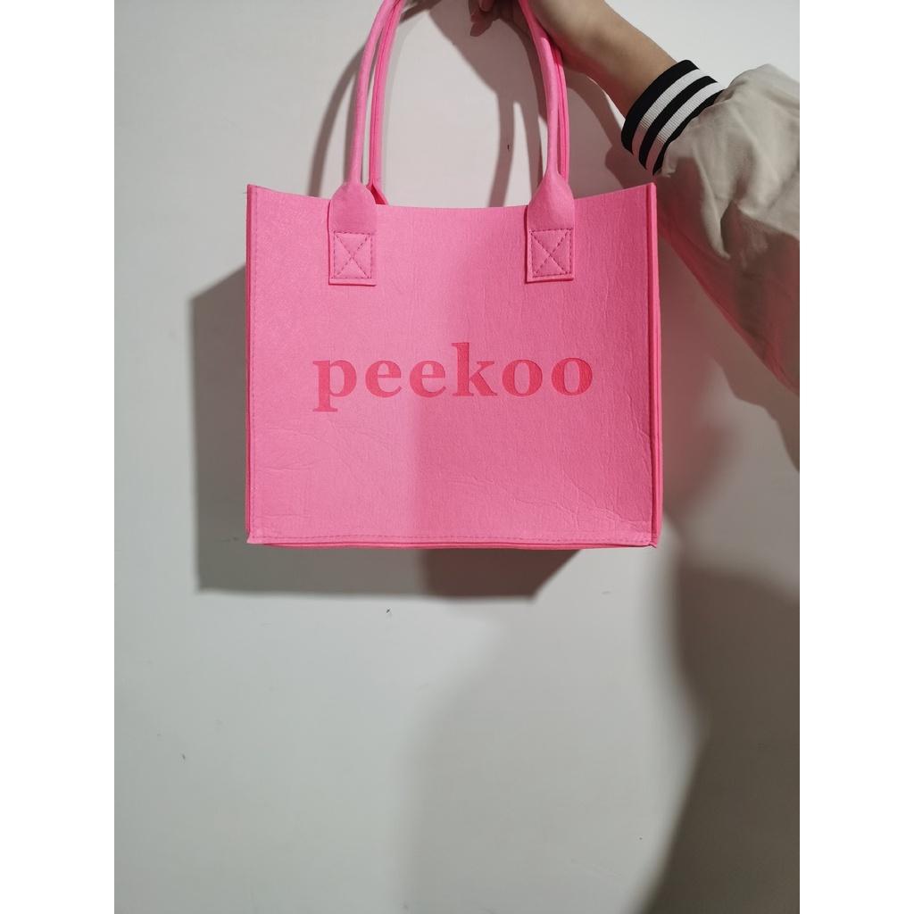 Túi Peekoo xanh lá và hồng đi biển du lịch đi chơi đi làm