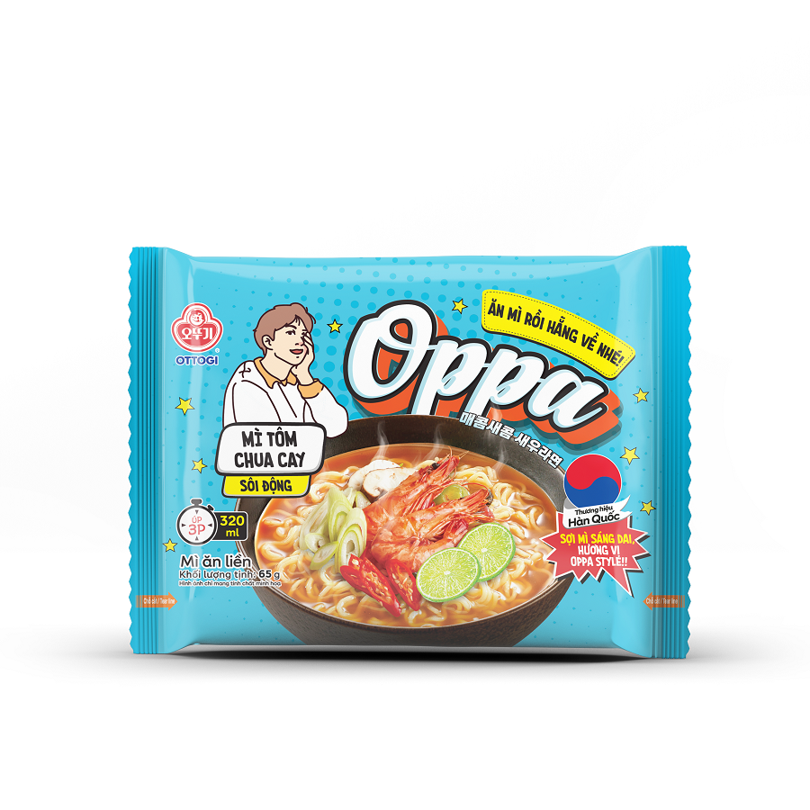 Thùng 30 gói mì Oppa ăn liền Ottogi 65g