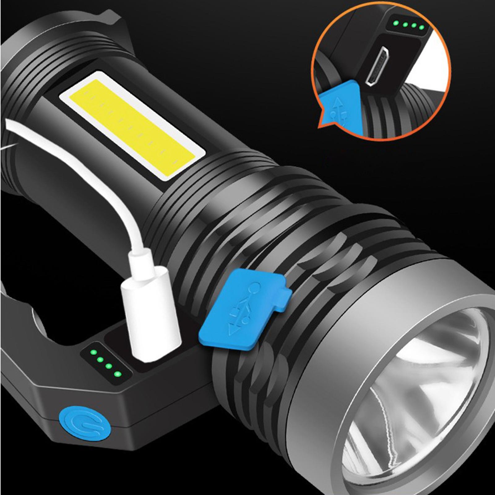 Super Bright LED Flashlight Rechargeable Searchlight Handheld Spotlight
