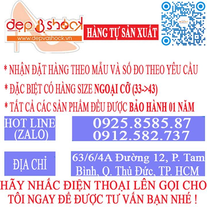 sandal cao gót 7p quai ngang size lớn 40 41 42 43 - 21035