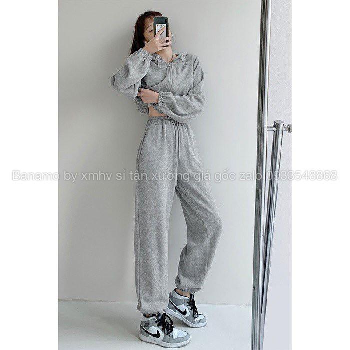 Quần jogger nỉ da cá ống suông bo gấu Unisex kiểu dáng thể thao siêu hot thời trang 297