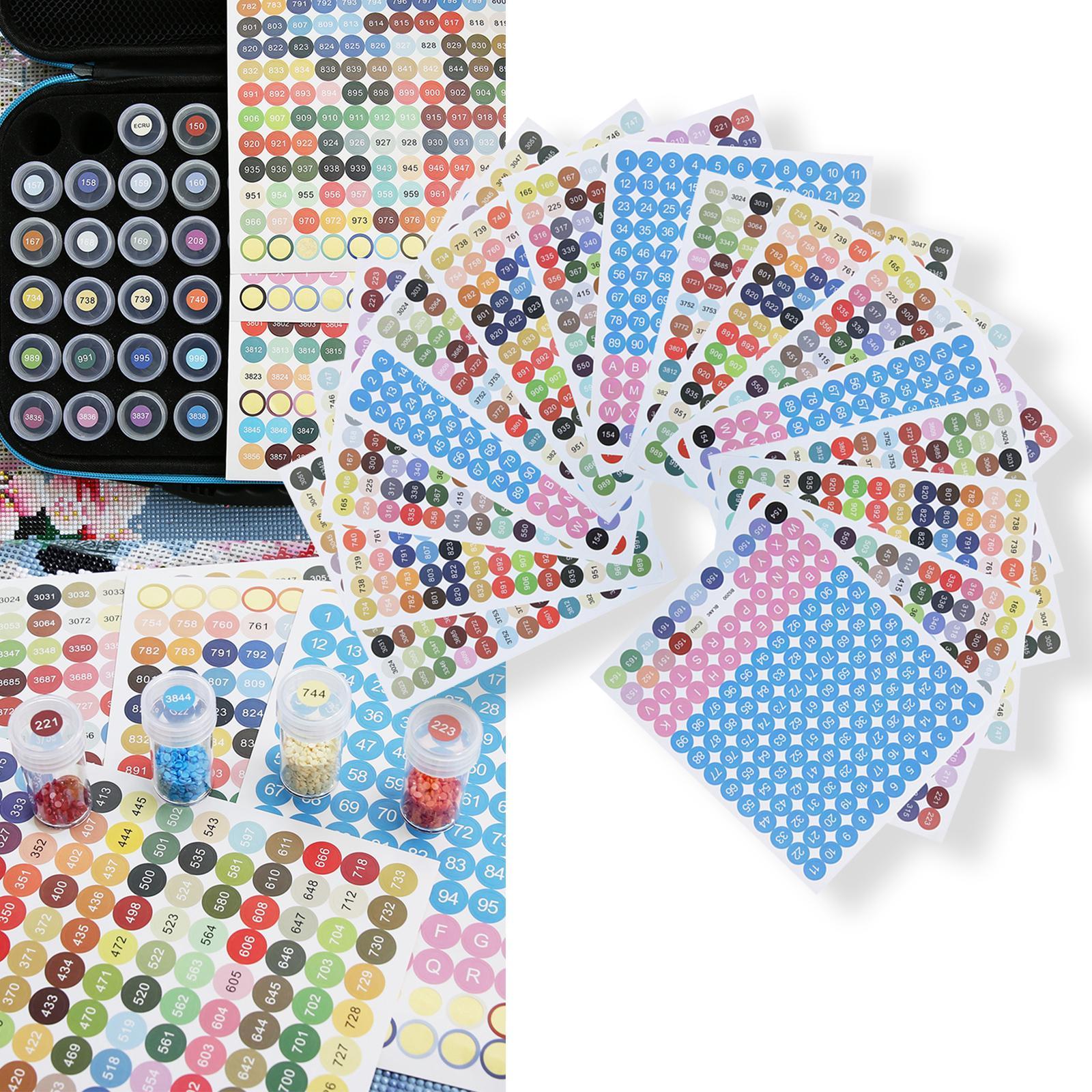 Number stickers colorful