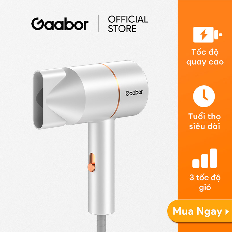 Máy sấy tóc 2 chiều GAABOR GHD-N700A ánh sáng xanh 3 mức gió cao cấp - Hàng chính hãng