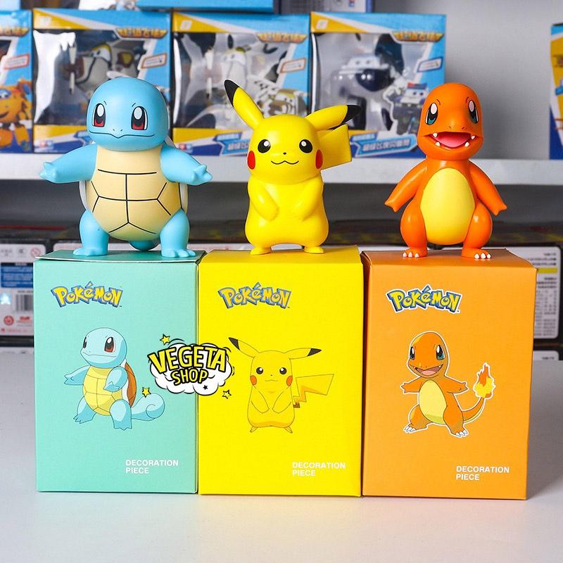 Mô hình Charmander Pikachu Bubasaur Squirtle Psyduck Jigglypuff nguyên bản - Hộp màu tinh tế mô hình sắc nét - Cao 5~8cm