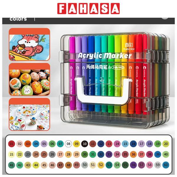 Hộp 60 Bút Lông Màu Acrylic Marker - Truecolor ZCM-7353-60