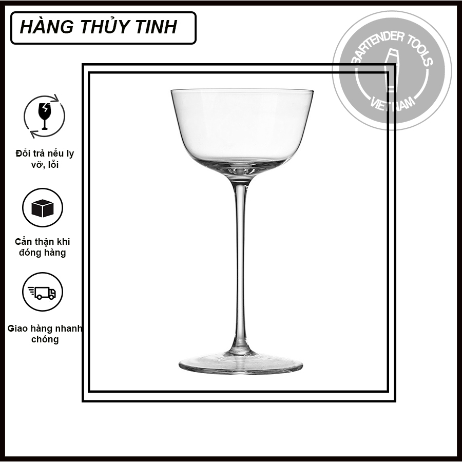 Cocktail glass - Ly cocktail thủy tinh miệng xòe đứng (BG58)