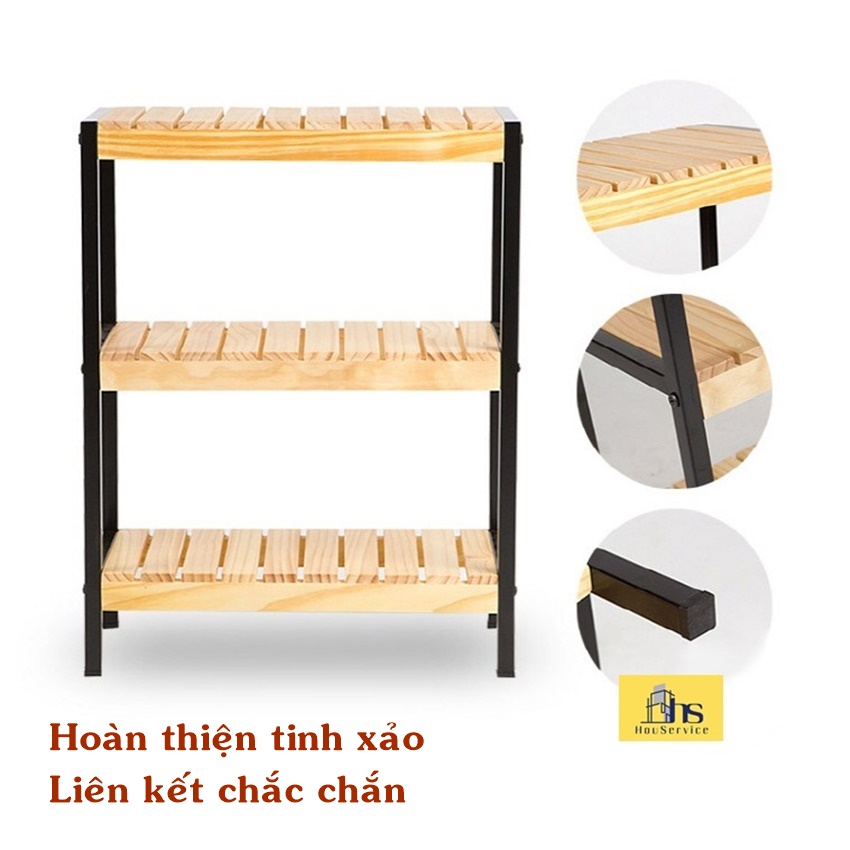 [HCM - Nhận đặt hàng theo yêu cầu] [Korean Style] Kệ đa năng Sắt Gỗ size M cỡ vừa màu ĐEN, phong cách Hàn Quốc. Kệ đa năng, tiện dụng, bày trí đẹp phù hợp không gian đơn giản, hiện đại và sang trọng. Kệ cao cấp, đạt tiêu chuẩn Hàn Quốc