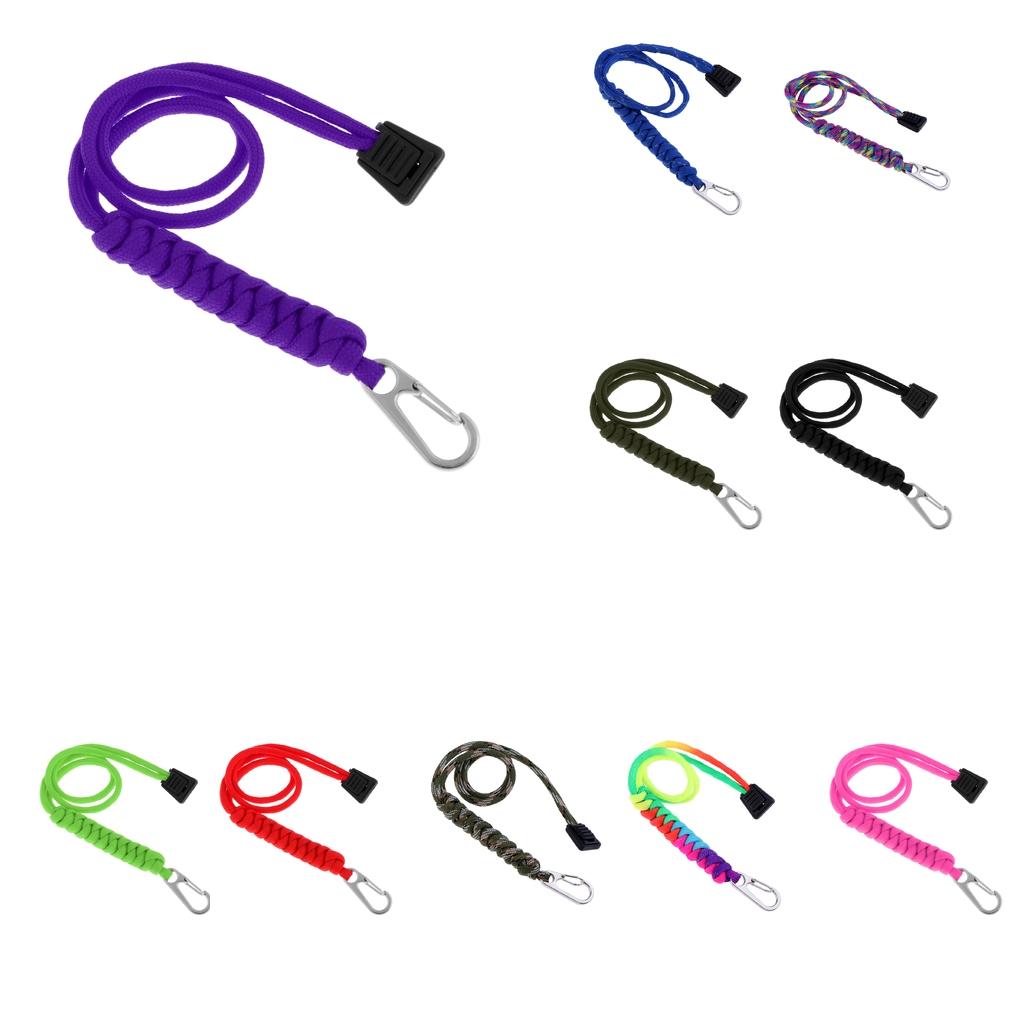 Outdoor Survival Kit Paracord Key Chain Rope Cord Lanyard Hanging String with Buckle Hook