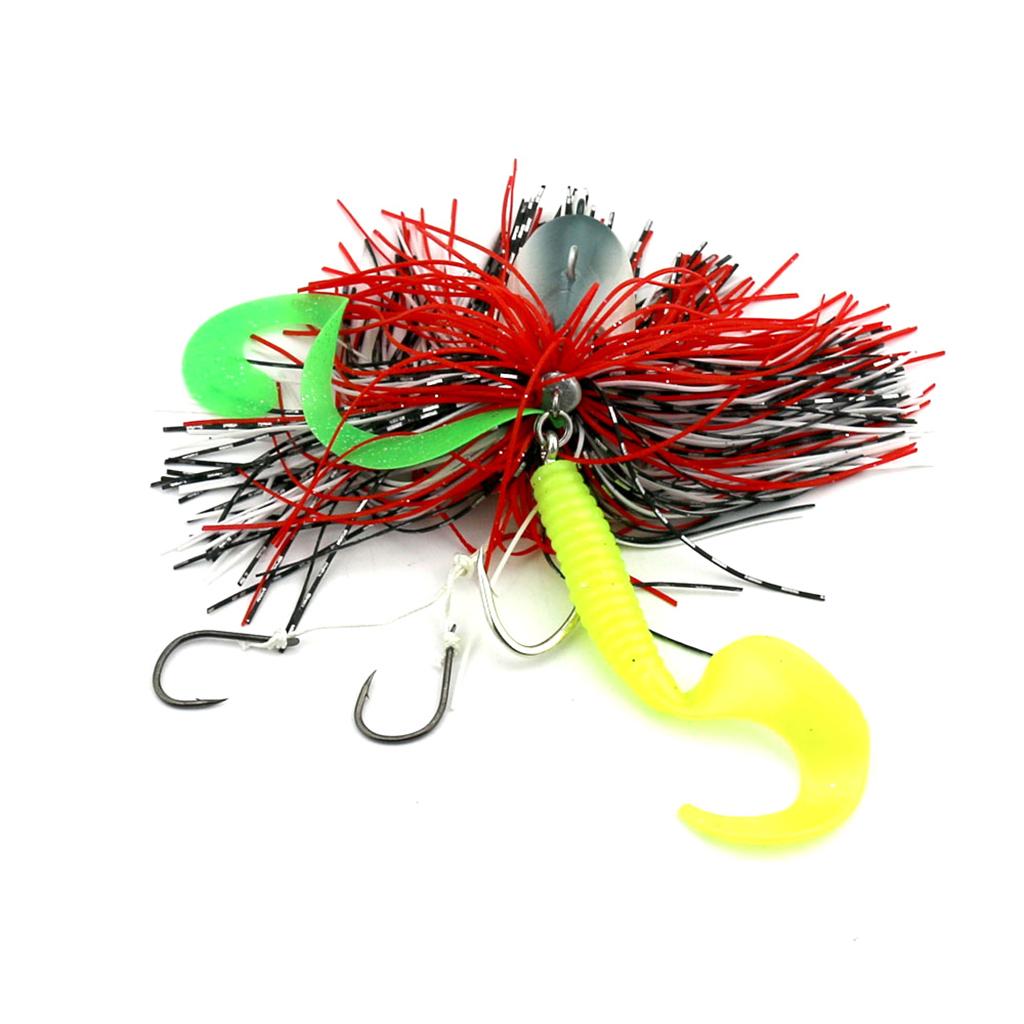 Metal Fishing Lure Jig Head Hard Bait Sea Fishing Silicone Tassle Lures