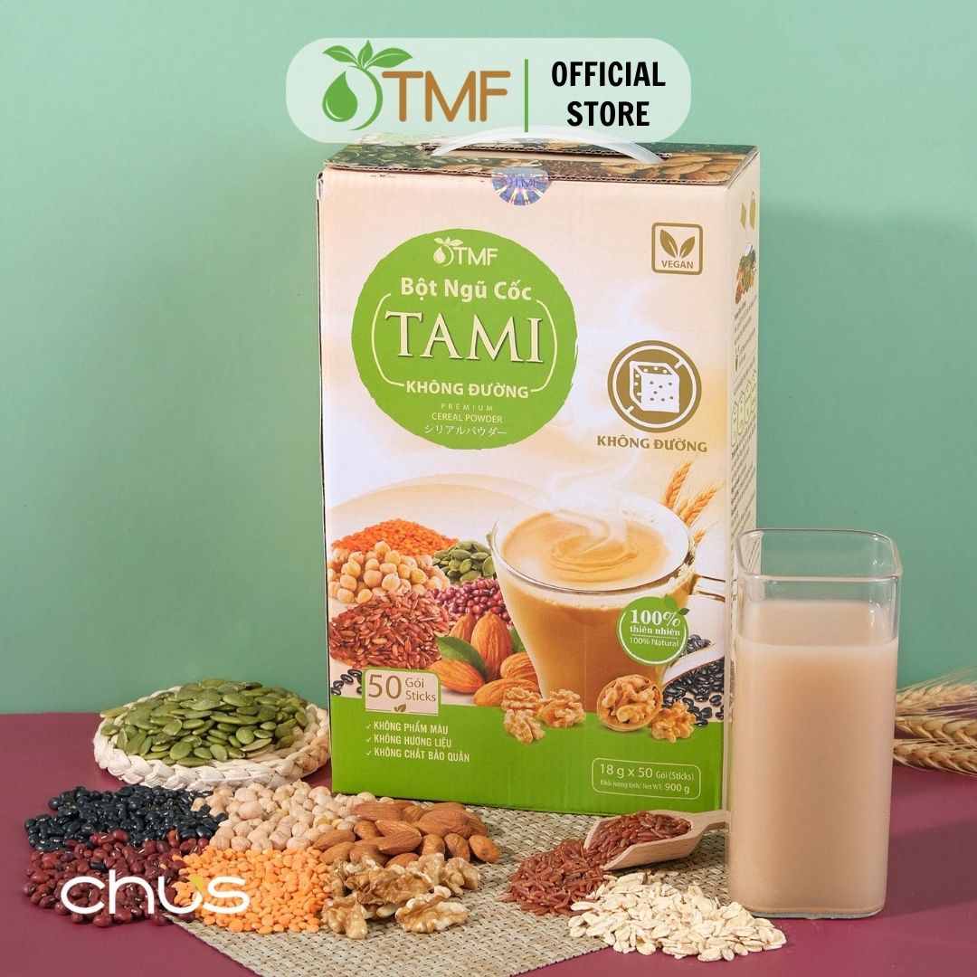 Bột Ngũ Cốc Nảy Mầm Tami Không Đường 900G Tâm Minh Foods