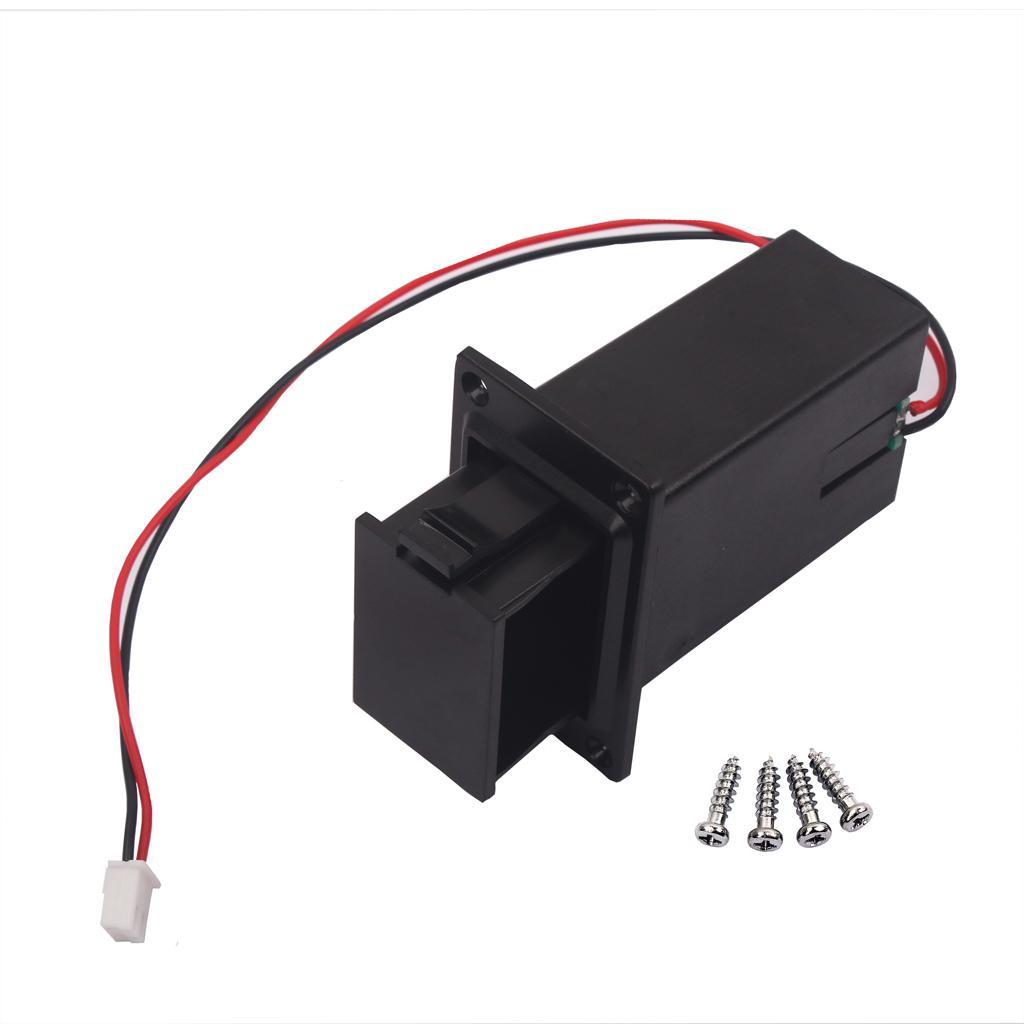 2X 9V Battery Box Case Cover Holder Guitar Bass Pickup Black