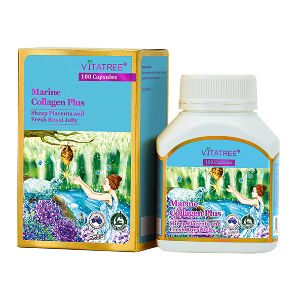 Viên uống bổ sung collagen Vitatree Marione Collagen Plus giúp giảm lão hóa da