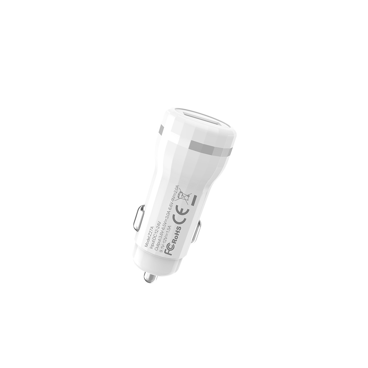 Tẩu oto Hoco Z27A - Hỗ trợ sạc nhanh QC3.0 - Chính Hãng + Tặng Cáp Lightning