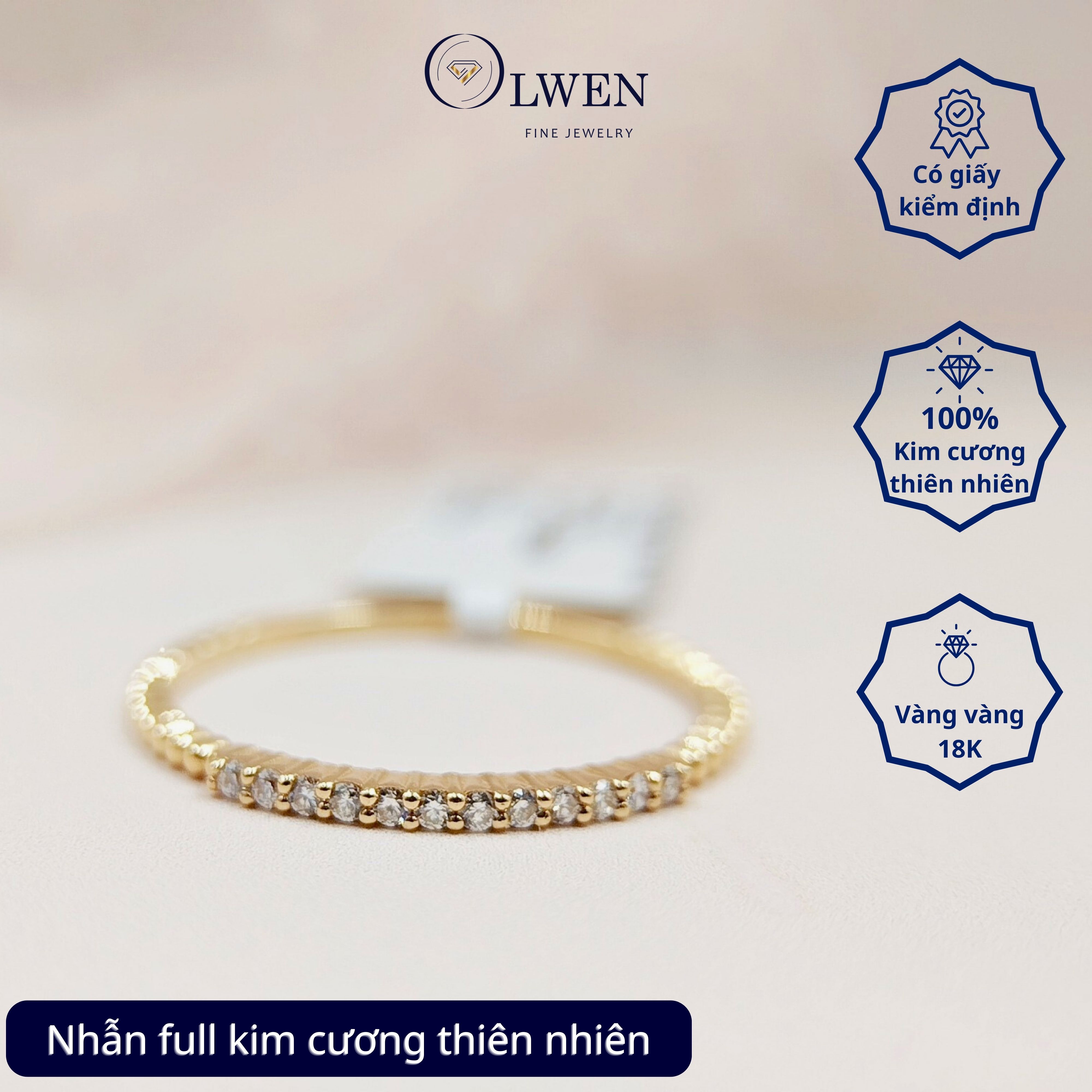 Vàng 18K HK Olwen HA-R000061