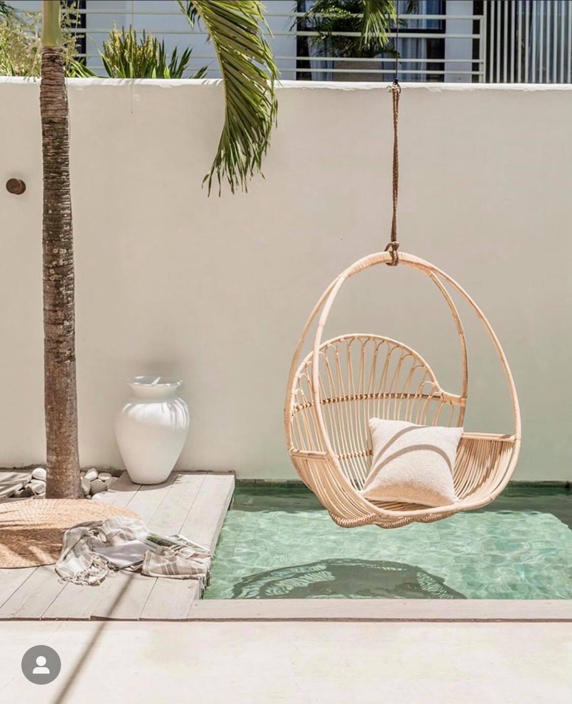 Xích Đu Mây Đơn Giản- Wicker Rattan Swing / Hanging Egg Chair In Classic Style-OT006