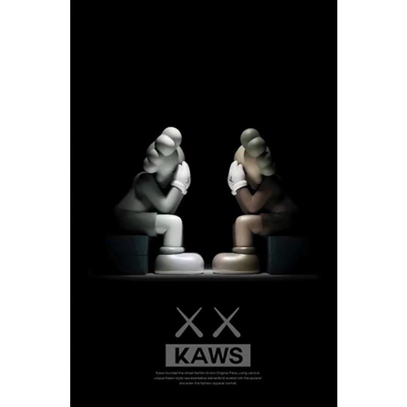 Tranh Canvas tràn viền treo tường phòng khách, tranh hiện đại, tranh Kaws Toy màu sắc MÃ KAWS 42-49