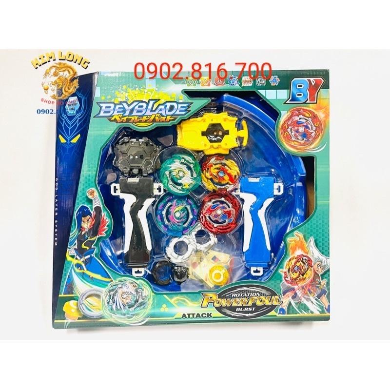 Bộ 2 Con Quay BEYBLADE vòng xoay thần tốc siêu mạnh có 2 kiểu Tay Cầm 559