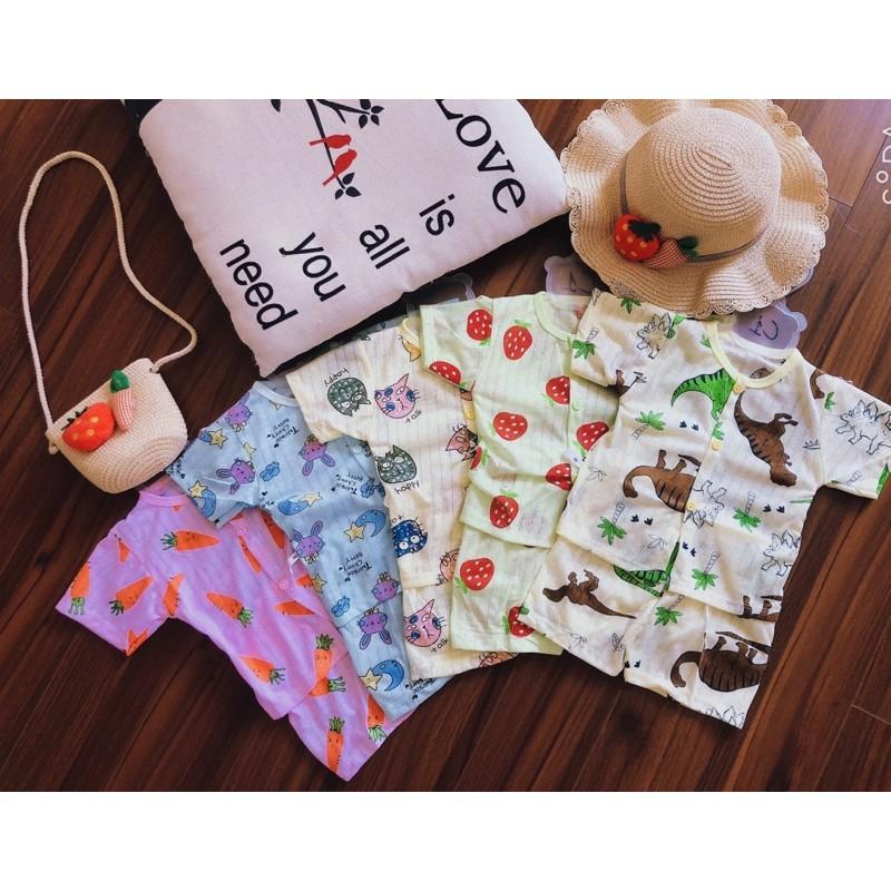 Bộ đồ cotton giấy cho bé từ 6-18kg