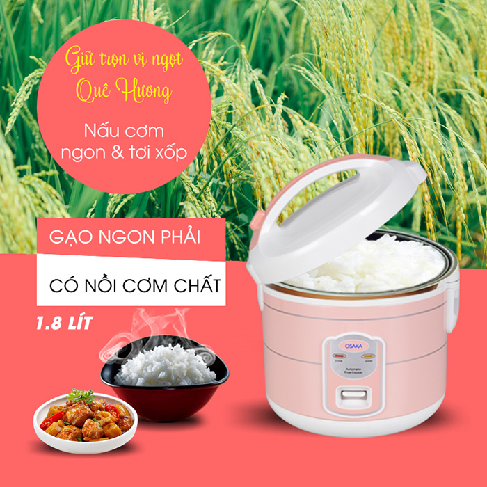 Nồi Cơm Điện Osaka RC118T - Hàng Chính Hãng