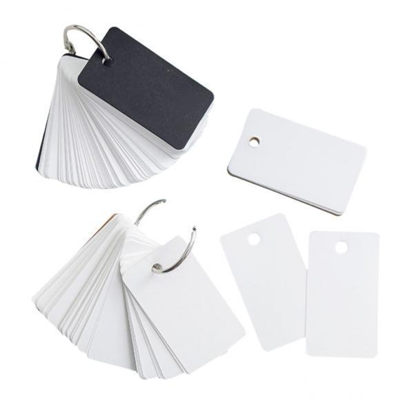 3x Flash Cards,1 Piece Kraft Paper Binder Flash Index Blank Card Memo Scratch Pads Bookmark DIY Greeting Card Note Card 1.6 X 2.8 Inches
