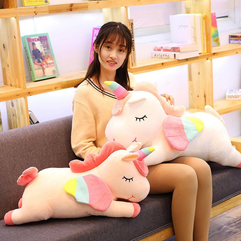 Gấu bông ngựa pony, kỳ lân một sừng làm gối ôm, quà tặng cho bé size 80cm