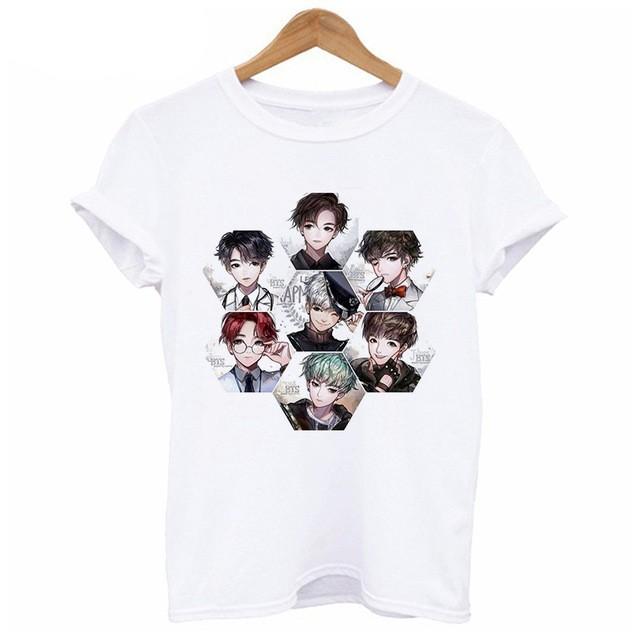 Áo thun BTS in hình Fanart BTS áo ngắn tay