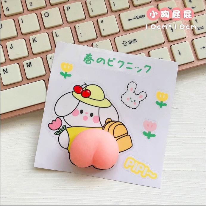 Miếng dán sticker mochi hình cái mông đào siêu cute BAG U SQMONGDAO075