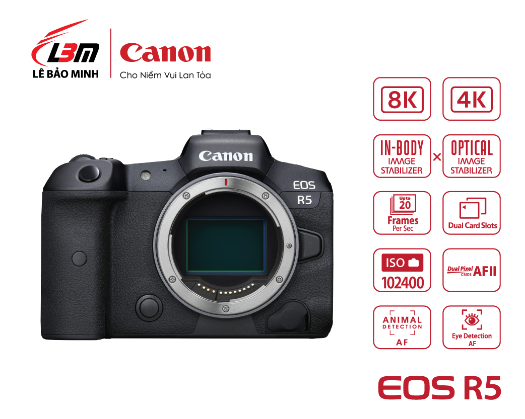 Máy ảnh Canon EOS R5 Body - Hàng Chính Hãng