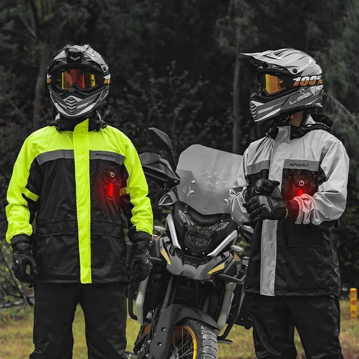 Bộ quần áo mưa MOTOWOLF - kèm bọc giày cao cấp chính hãng chống mưa tốt - 0403 - Ghi