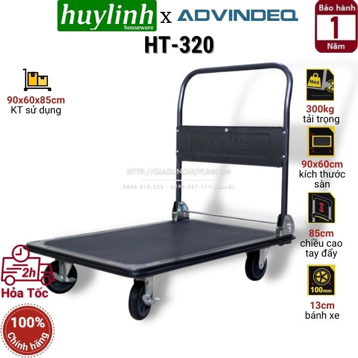 Xe Đẩy Hàng 4 Bánh Sàn Thép ADVINDEQ HT-320 - Hàng Chính Hãng