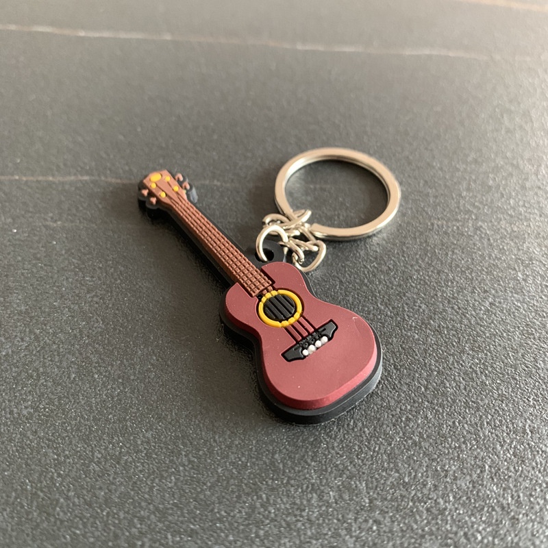 Móc Khóa Đàn hình Guitar AC, Guitar điện, Guitar eo, Piano I Nhựa Pvc dẻo Cao Cấp