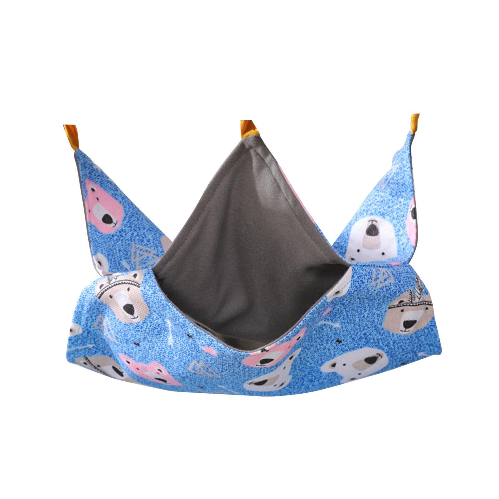 Hamster Hammock Pet Cage Hammock Cage Hanging 2 Layer Tunnel Toys Warm Play Swinging Bed Pet Sleeping Bed for Small Pet, Totoro, Rat, Chinchilla