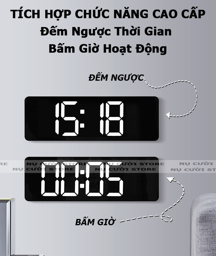 Đồng Hồ Treo Tường Điện Tử; Đồng Hồ Decor Treo Tường; Đồng Hồ Lịch Vạn Niên Treo Tường - Hàng Nhập Khẩu