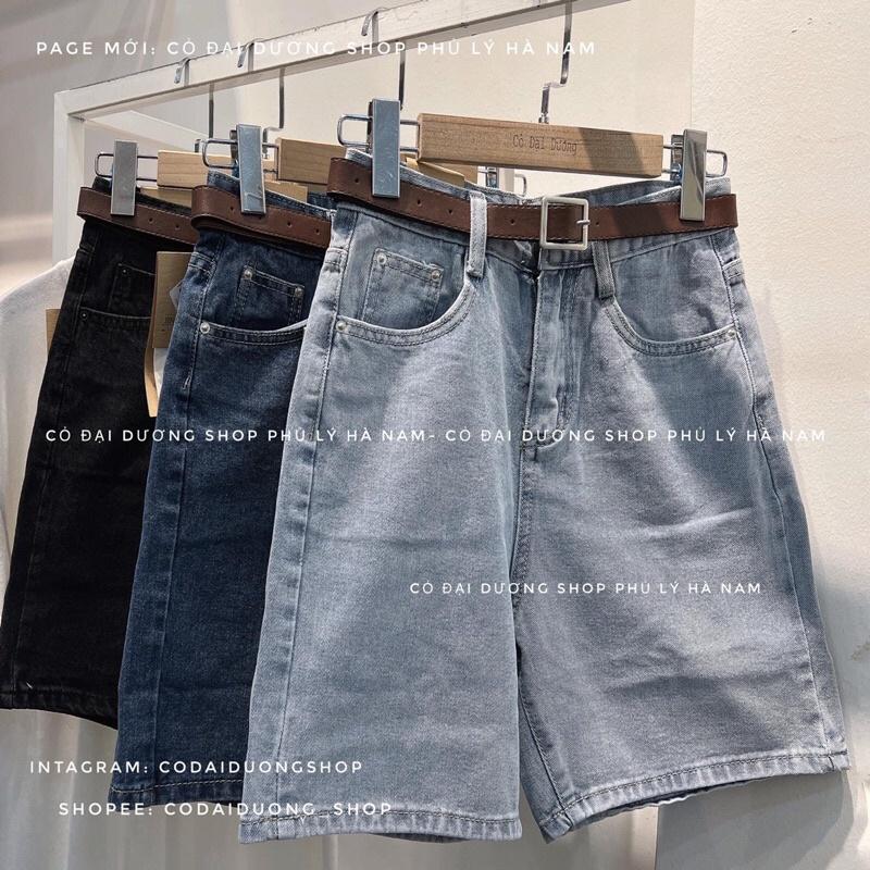 Quần ngố jean kèm đai mã 6832