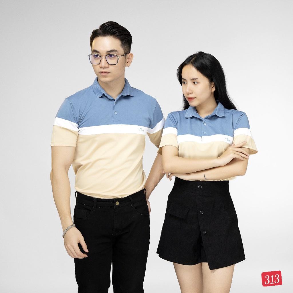 Áo thun polo nam nữ cặp đôi chất thun cotton cá sấu cao cấp mềm mịn co giãn thoáng mát - SKMC03