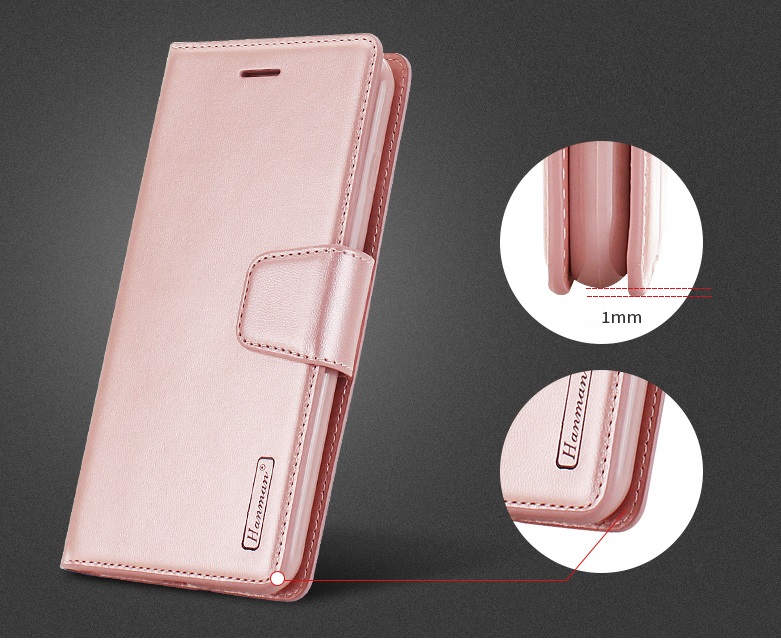 Bao da dạng ví dành cho Samsung Galaxy A72 chính hãng Hanman có quai cài