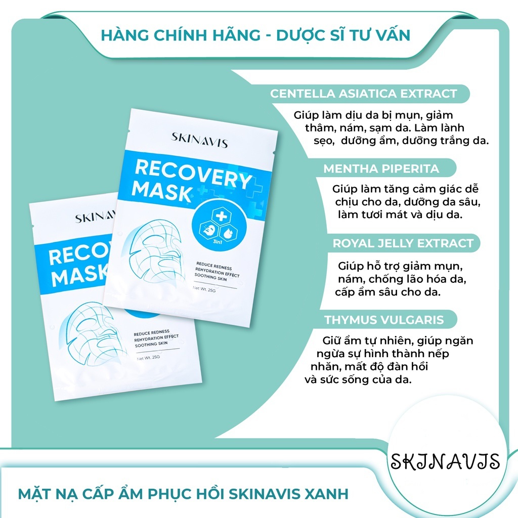 Mặt Nạ Phục Hồi Da Skinavis Recovery Mask- 10 miếng ( Hàng Chính Hãng )