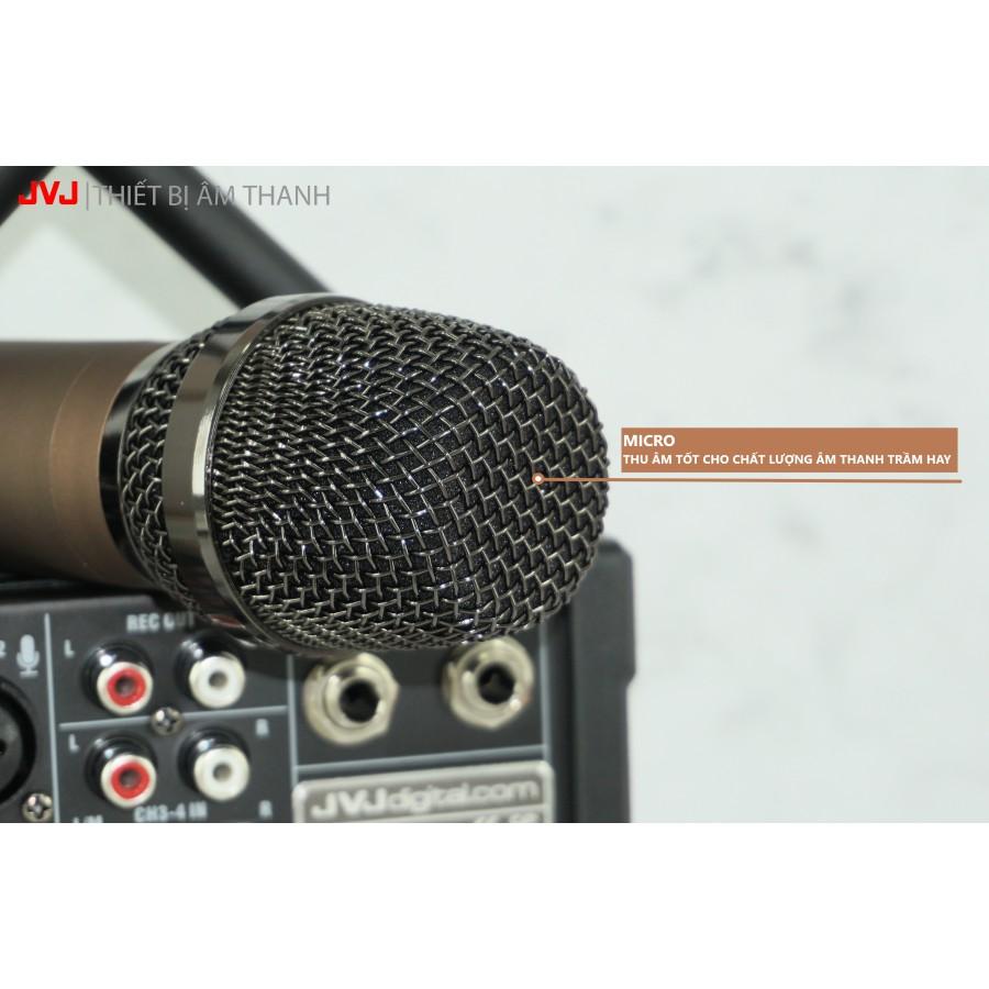 Bộ Sound Card Micro Bluetooth Karaoke hỗ trợ livestream JVJ BT36 – Mixer kèm mic không dây Auto Tune chuyên nghiệp - Hàng chính hãng