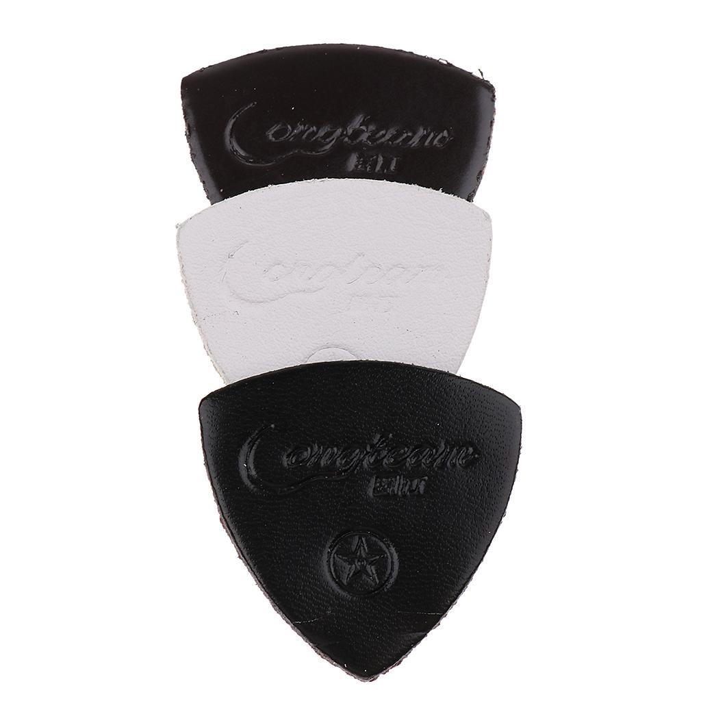 3pcs Ukulele Guitar Pick Plectrum Artificial Lenther for Mini Guitar