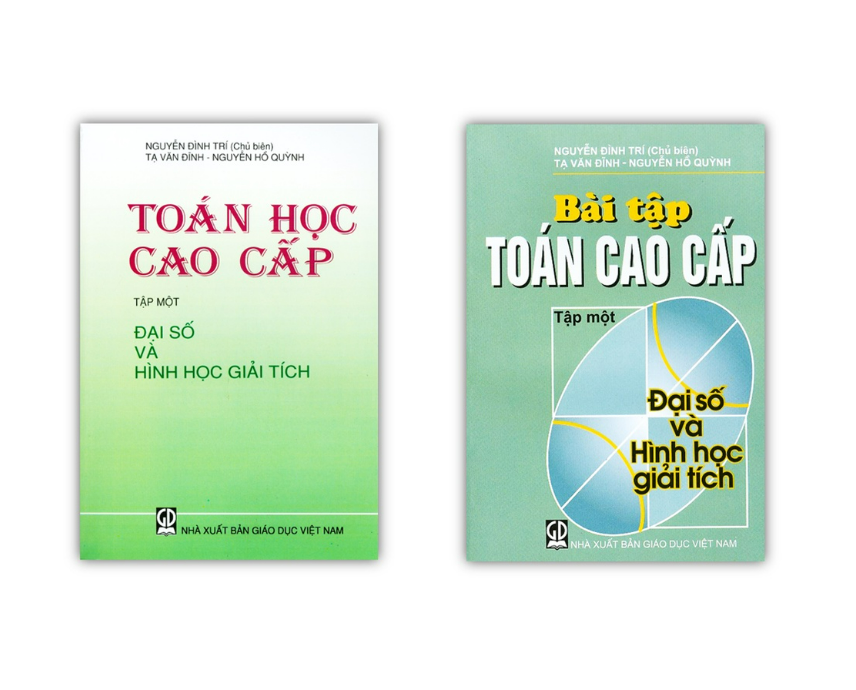 Sách - Combo Toán Cao Cấp + Bài tập toán cao cấp tập 1 - Đại Số Và Hình Học Giải Tích (DN)