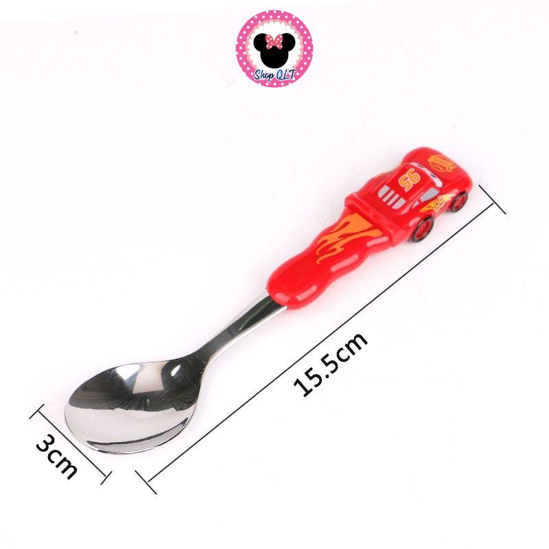 Bộ Thìa + Dĩa siêu xinh cho bé hàng DlSNEY , hình nổi 3D siêu đẹp , inox 304 an toàn cho bé