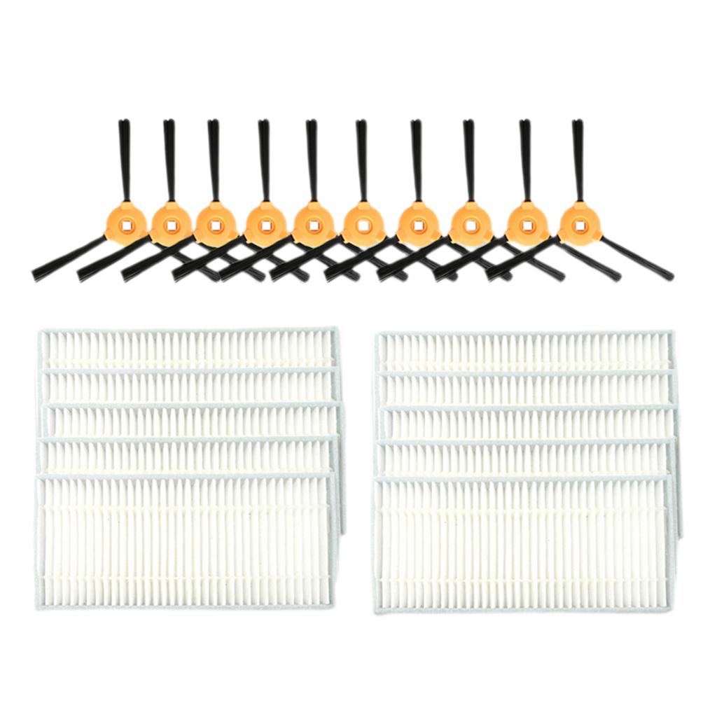 3 Arm Side Brush Hepa Filters Vacuum Cleaner Accessory Replacement Set