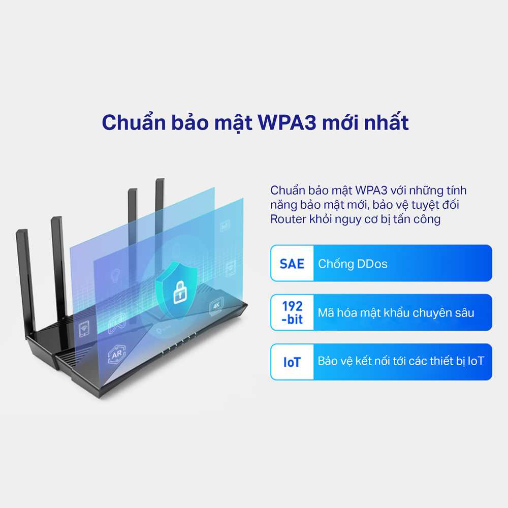 Bộ Phát Wifi TP-Link Archer AX53 Chuẩn Wifi 6 Tốc Độ 3000Mbps - Hàng Chính Hãng