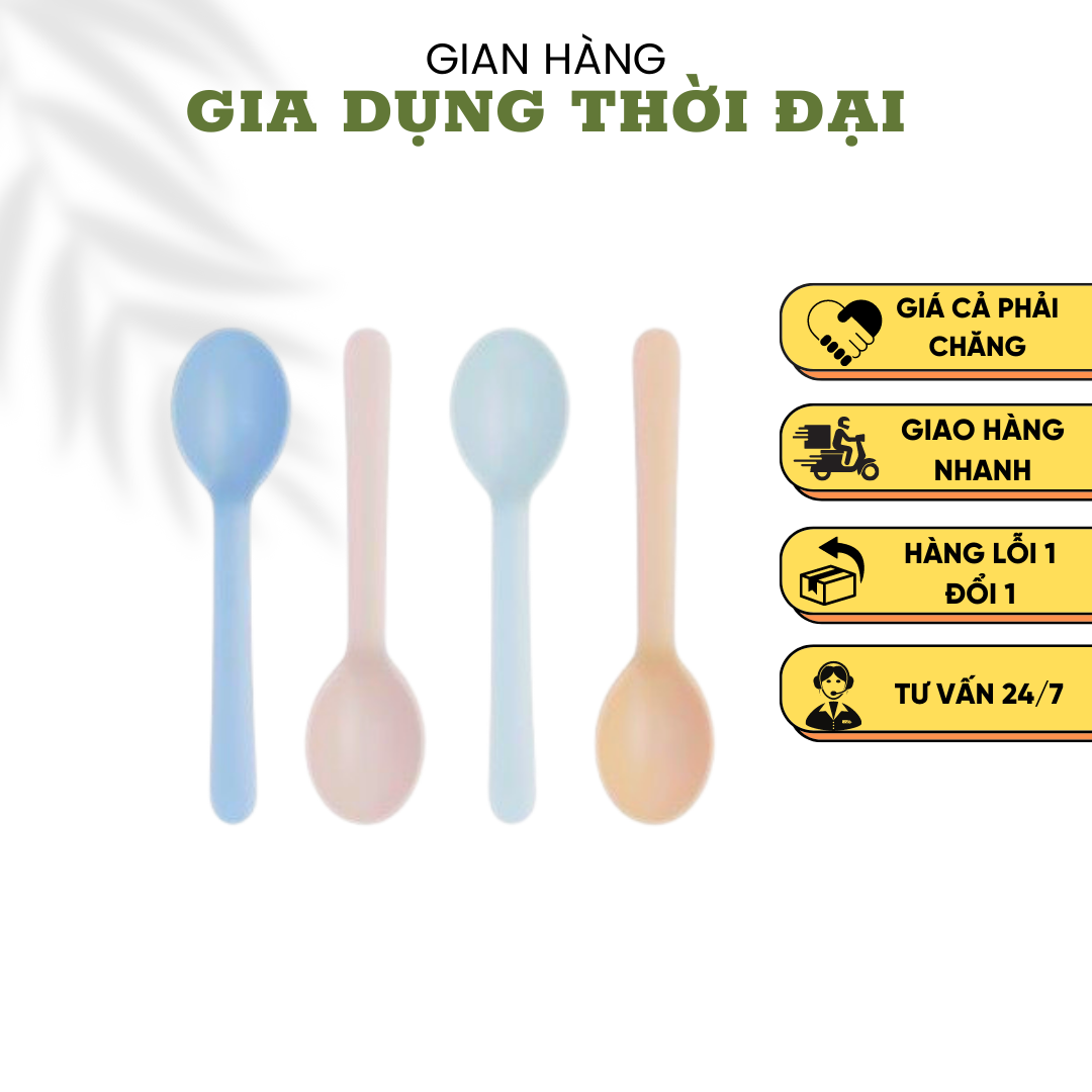 Thìa ăn dặm / cho bé inochi cho trẻ nhỏ tự ăn thông minh loại dài Amori nhựa nguyên sinh cao cấp