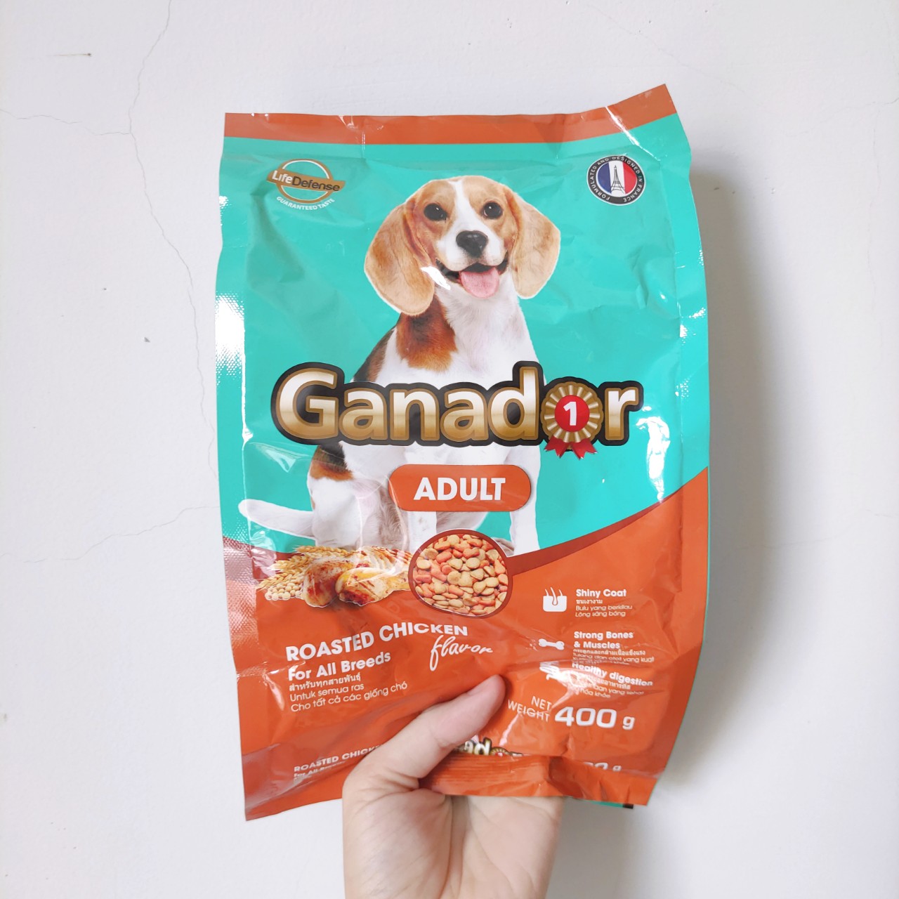 COMBO 5 Gói Thức Ăn Hạt Chó Lớn Ganador Adult Roasted Chicken Gói 400g - YonaPetshop