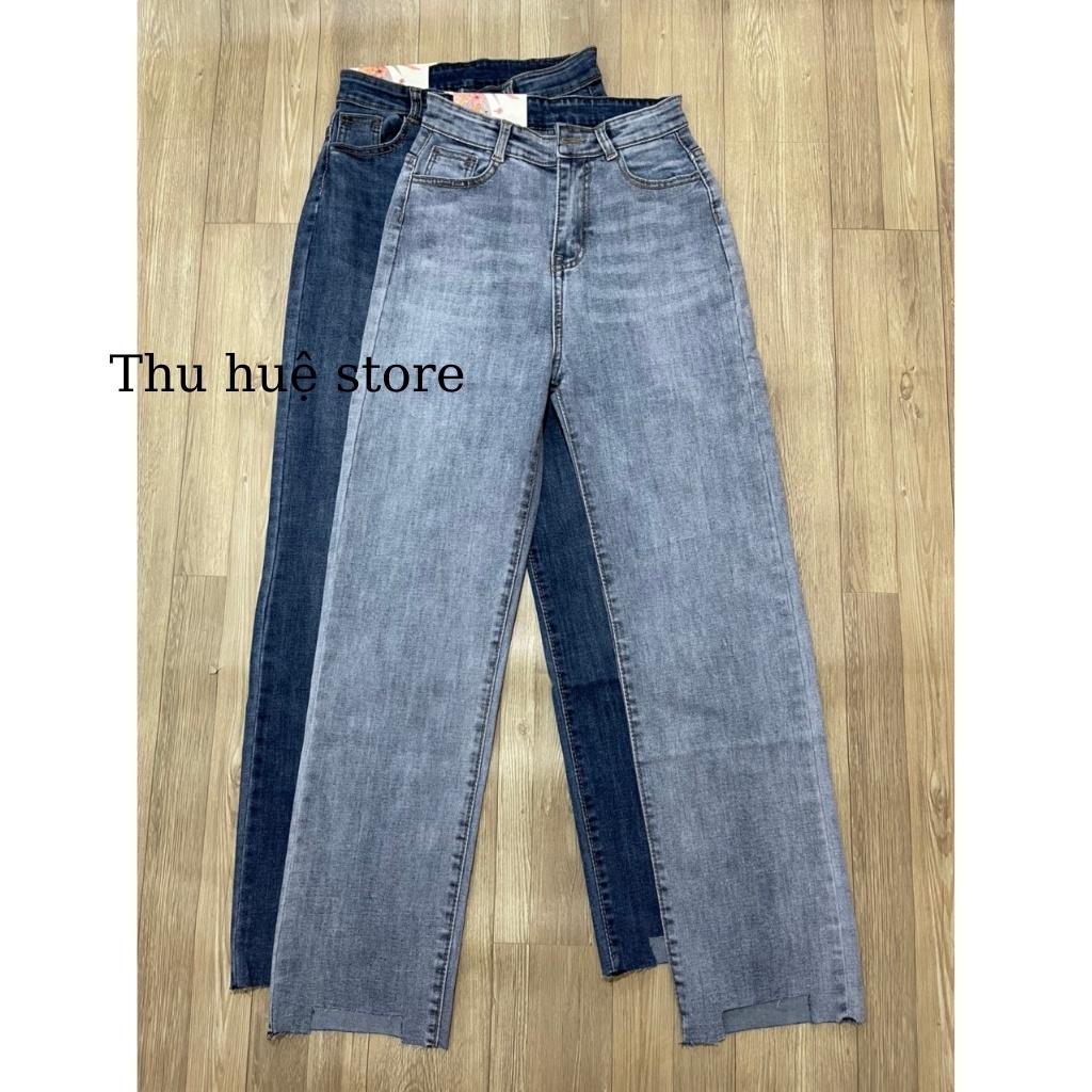 Quần Jeans Ống Đứng Lưng Cao Ảnh Video Chính Chủ