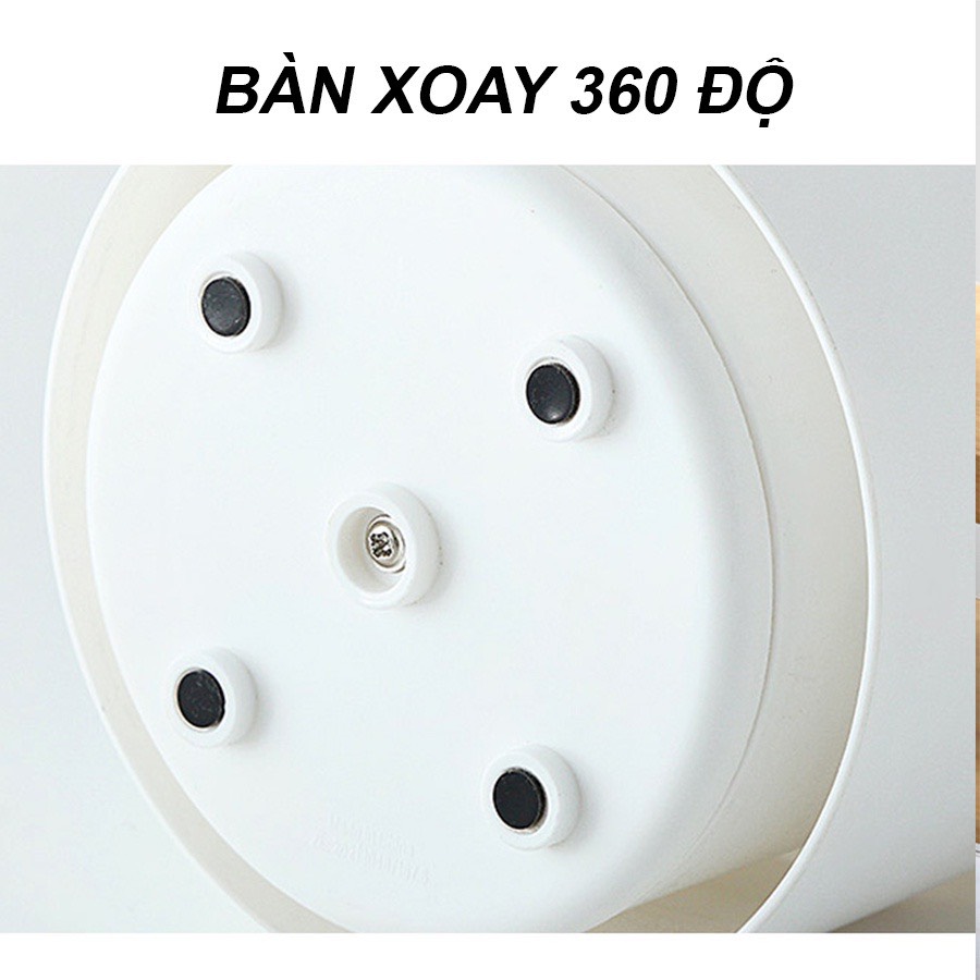 Hộp Nhựa Đựng Cọ Trang Điểm Trong Suốt Chống Bụi Tiện Dụng Xoay 360 - ống cắm bút viết nhiều ngăn - tặng kèm sticker