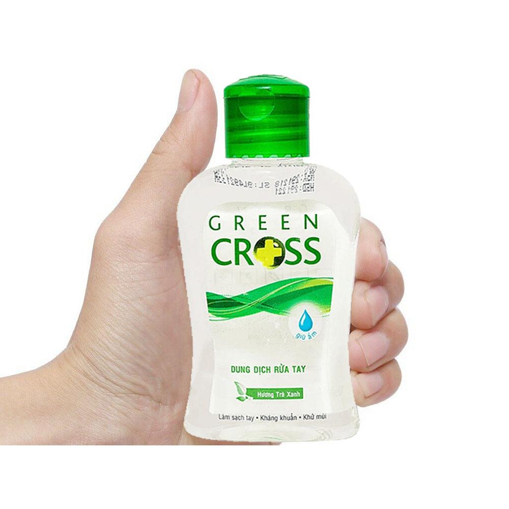 Nước Rửa Tay Khô Green Cross Làm Sạch Tay Kháng Khuẩn Khử Mùi Hương Trà Xanh 100ml