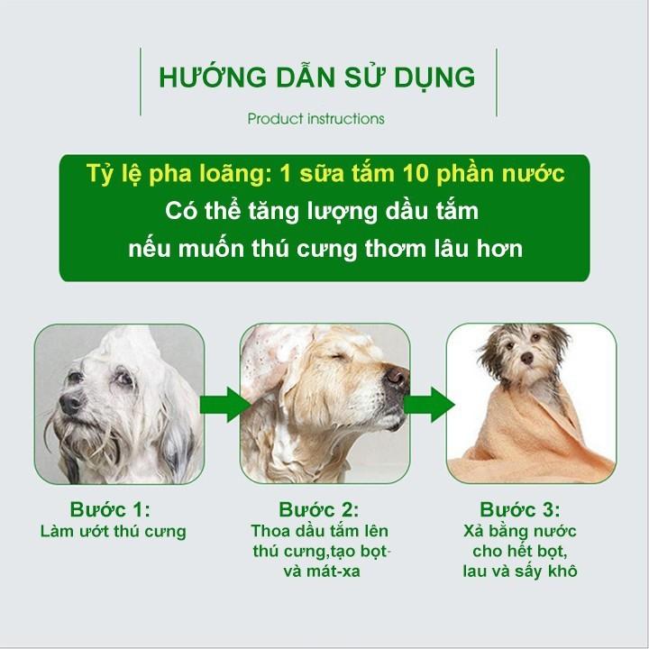 SỮA TẮM DƯỠNG LÔNG & GIỮ MÀU LÔNG CHO CHÓ MÈO - SOS